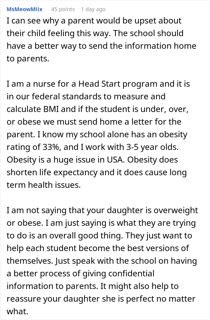 Mom Is Devastated After Daughter Refuses Food Because School Sent Her A Letter Over Her 2 Lb &ldquo;Weight Problem&rdquo;