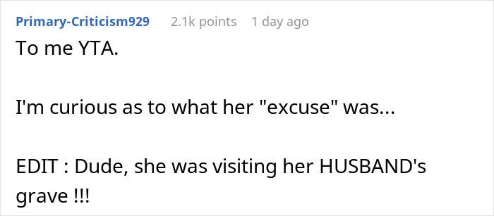 Woman Wants To Know If She Was A Bridezilla For Scolding Cousin For Going Off To Visit Her Husband's Grave And Being Late For Bachelorette Dinner