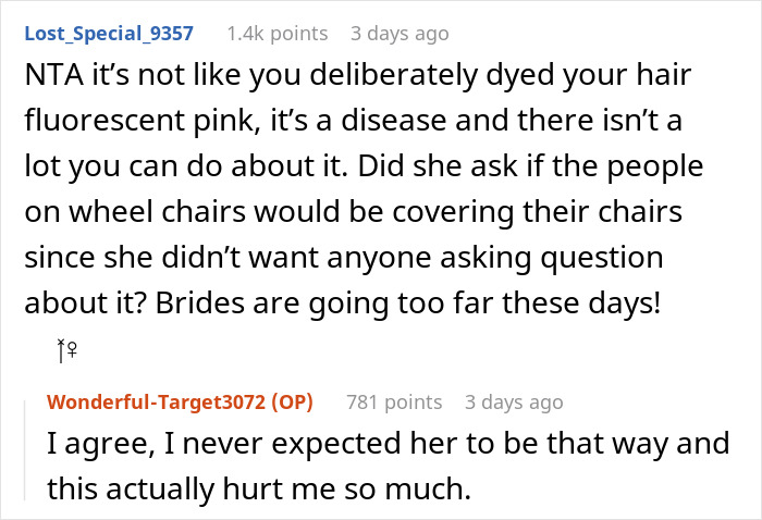 Woman Leaves "Friend's" Wedding After She's Called Out For Not Covering Up Her Skin Condition