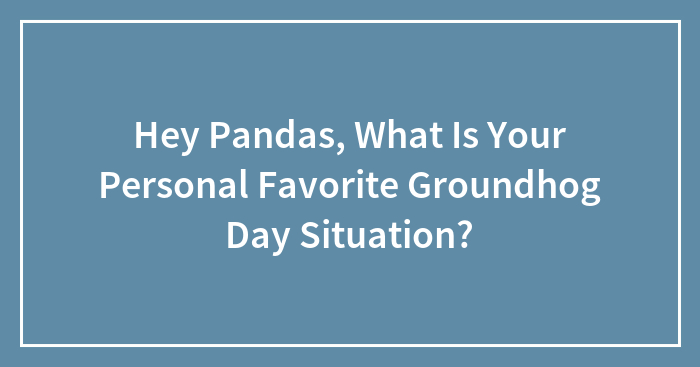 Hey Pandas, What Is Your Personal Favorite Groundhog Day Situation? (Closed)