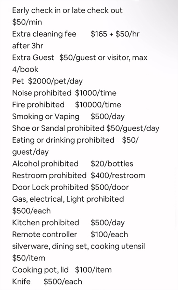 "If You Breathe Too Loud It's $80/Per Breath": People React To A Ridiculous List Of Rules And Upcharges At This Airbnb "If You Breathe Too Loud It's $80/Per Breath": People React To A Ridiculous List Of Rules And Upcharges At This Airbnb