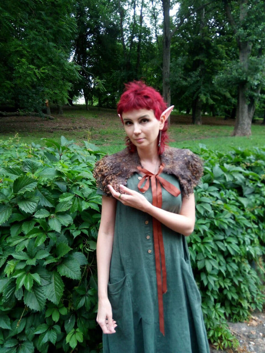 Wool Collar With Curls Buckwheat Honey