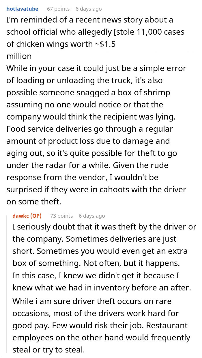 Vendor Won&rsquo;t Credit Missing Item Due To &ldquo;Strict Policy,&rdquo; Restaurant Manager Maliciously Complies