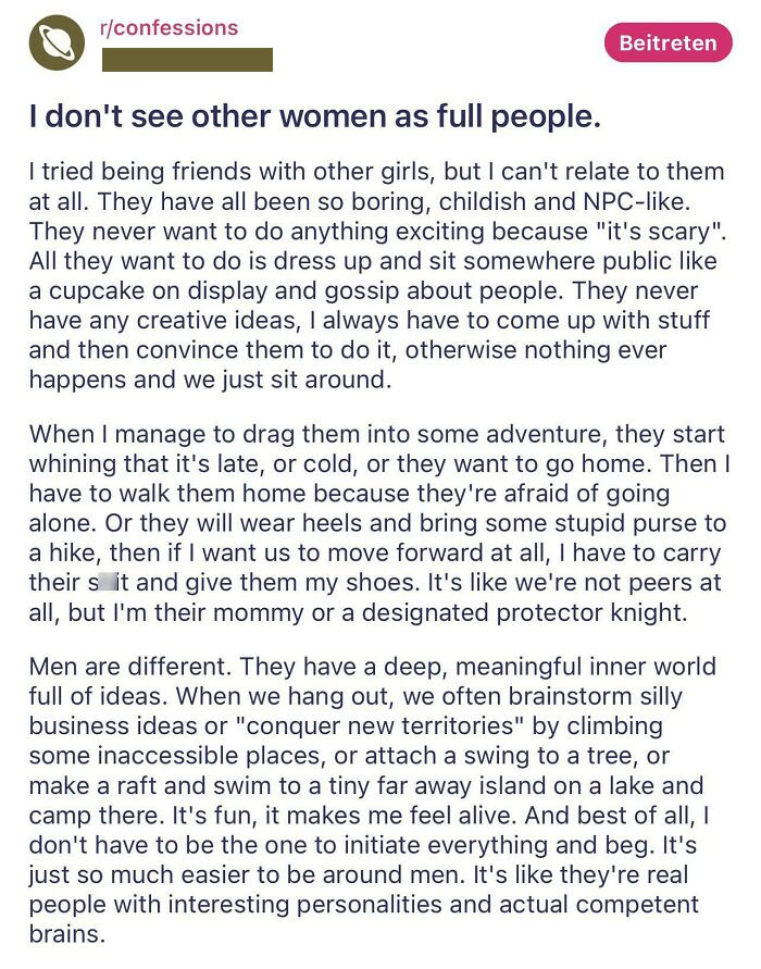 Internalized Misogyny Is Truly A Trip