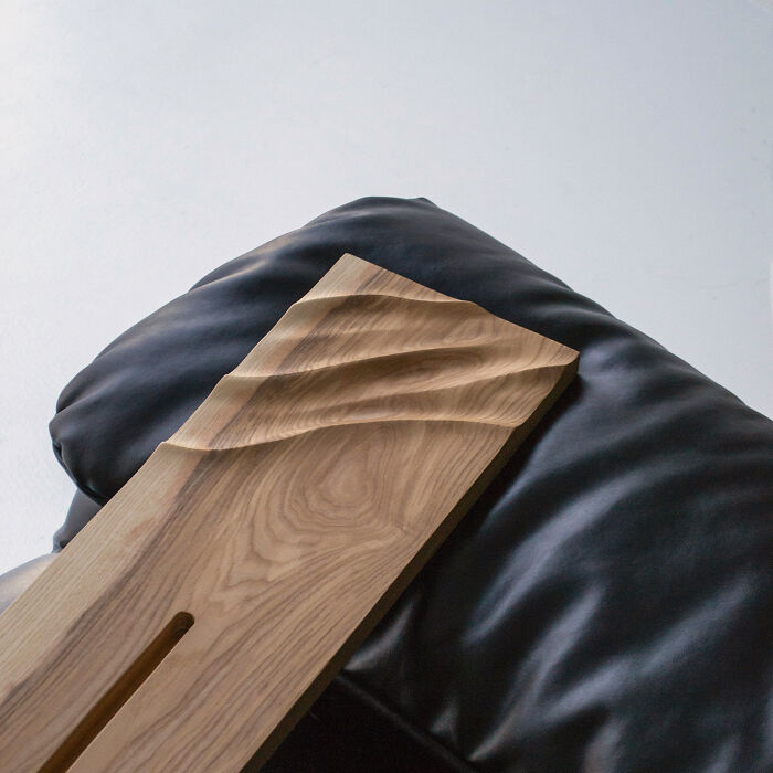 I Made A Bath Table From Natural Wood With An Imitation Of Waves