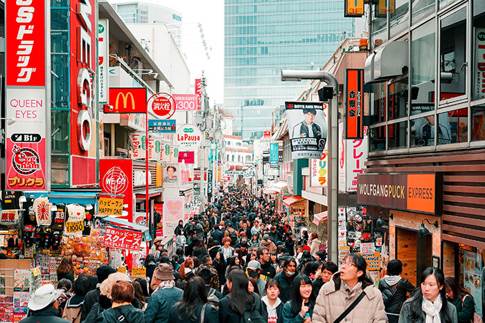 The Harajuku District in Japan