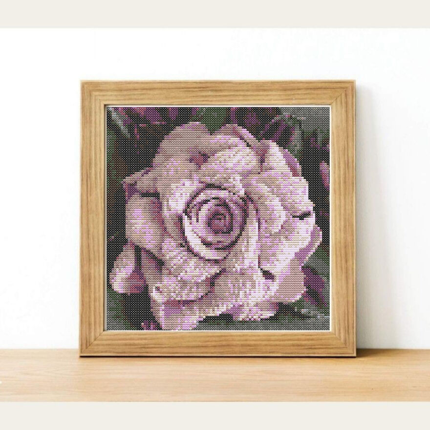I Create Paintings From Decorative Plaster, And Cross-Stitch Patterns From Them. I Share The Result.