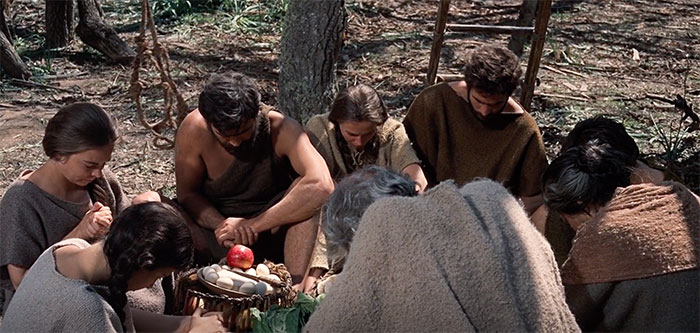 People eating in movie The Bible: In the Beginning