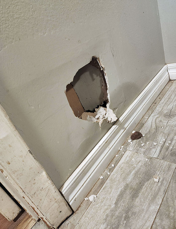 My Son Somehow Put A Hole In The Wall