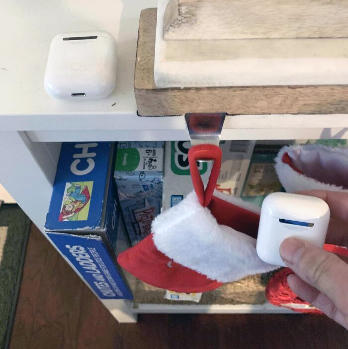 Found My AirPods After An Exhaustive Search And Buying A Replacement. My 6-Year-Old Son Put It In His Stocking And Forgot About It