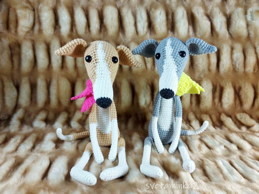 I Created An Amigurumi Pattern To Crochet Cool Greyhound Dogs. Just Look At How Cute They Are!