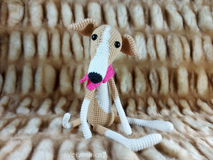 I Created An Amigurumi Pattern To Crochet Cool Greyhound Dogs. Just Look At How Cute They Are!