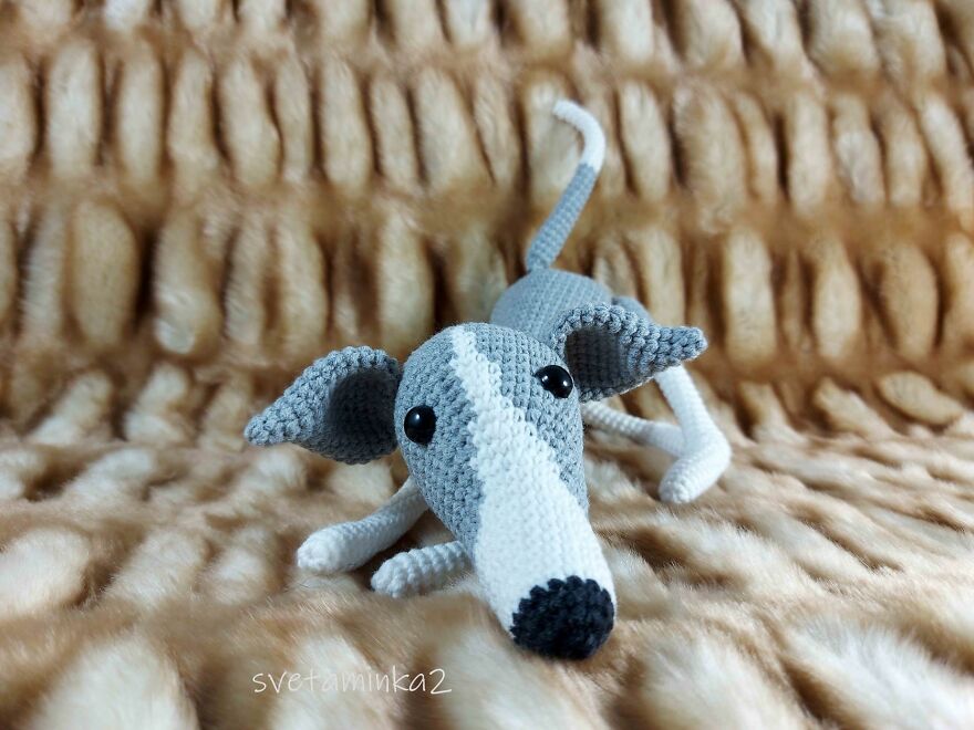 I Created An Amigurumi Pattern To Crochet Cool Greyhound Dogs. Just Look At How Cute They Are!