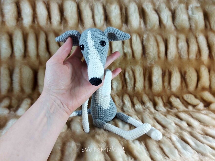 I Created An Amigurumi Pattern To Crochet Cool Greyhound Dogs. Just Look At How Cute They Are!