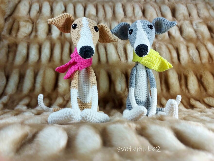 I Created An Amigurumi Pattern To Crochet Cool Greyhound Dogs. Just Look At How Cute They Are!