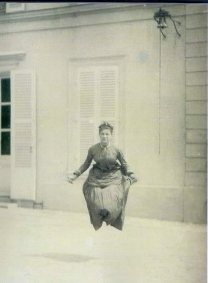 C1900 Victorian Woman Jumping Rope ( Or Levitating )