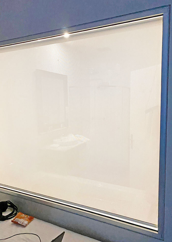 This Bathroom Has A Massive Window, But The Roll Down Blind Is See-Through