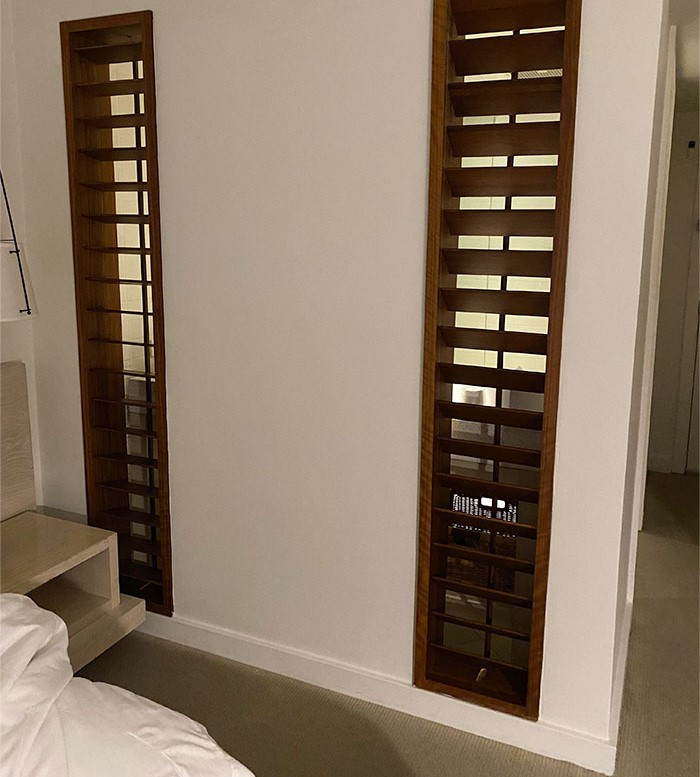 This Hotel Bathroom Has Shutters Instead Of A Wall, Allowing All Smells And Noise To Float Right On Through. I'm Loving My Romantic Vacation So Far