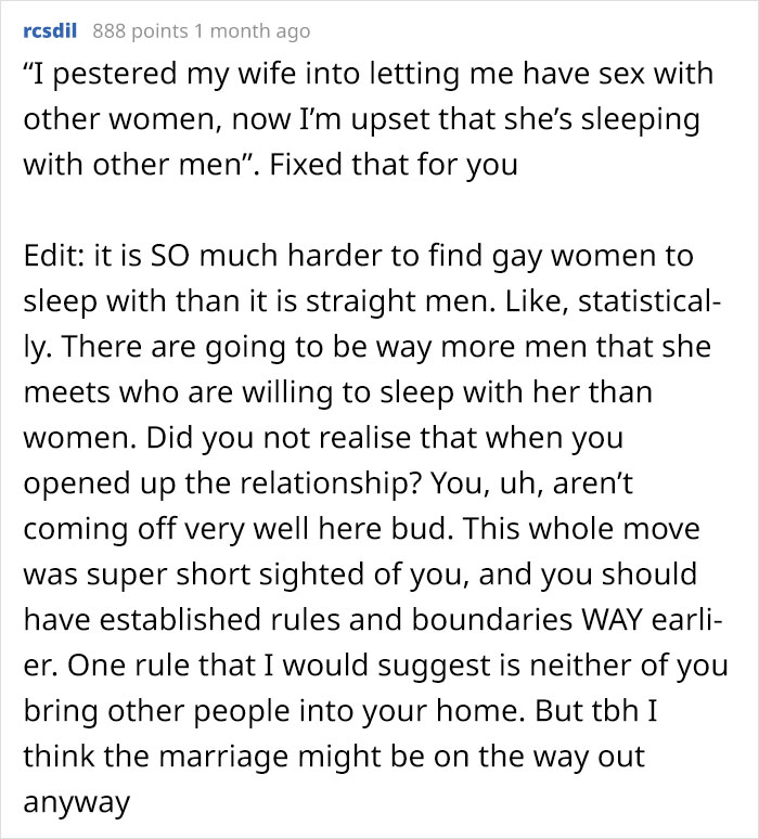 Guy Begs Wife For An Open Marriage, Changes His Mind After Getting Exactly What He Asked For