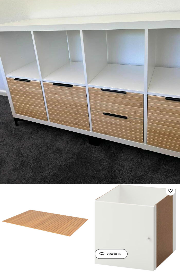 Very Happy With My Kallax Upgrade. Kallax + 3 Door Units + 1 Drawer Unit