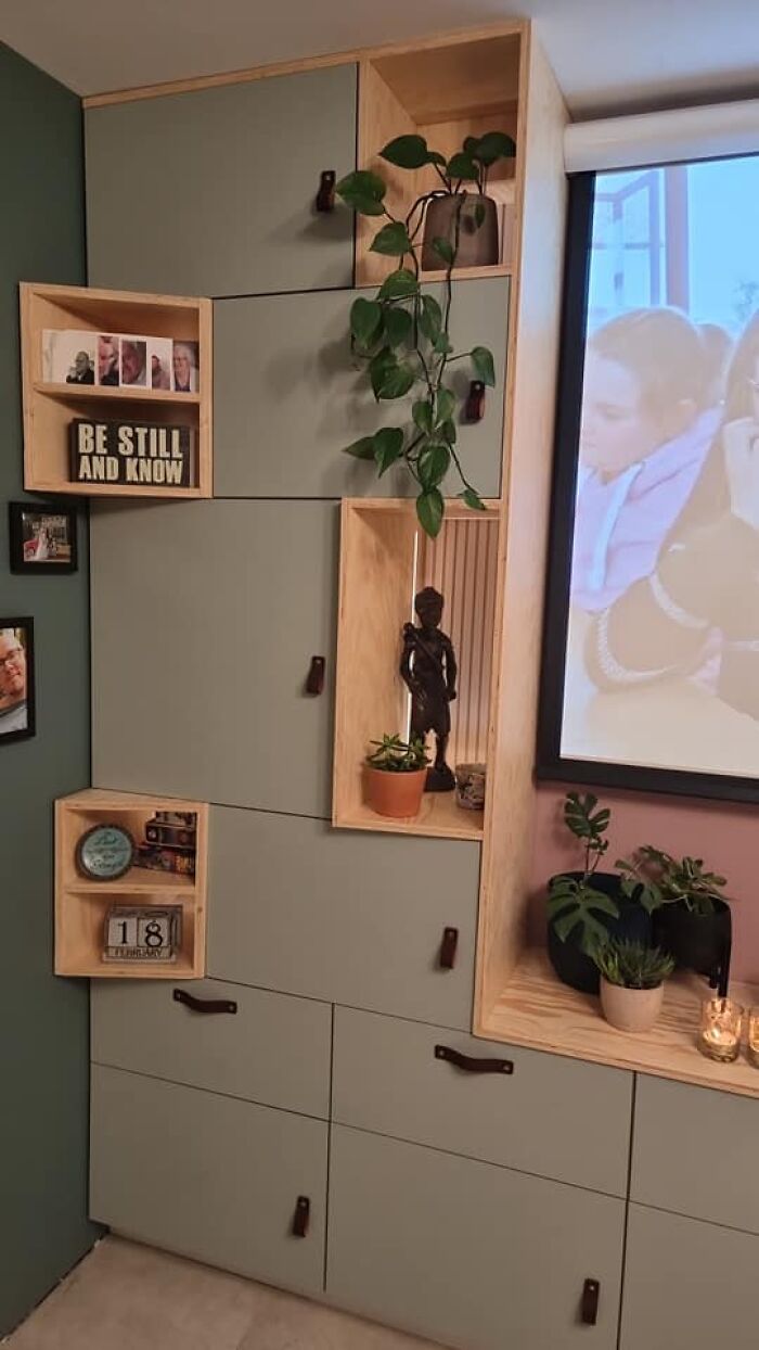 Besta Cupboard Finished With Björköviken And Polish Pine