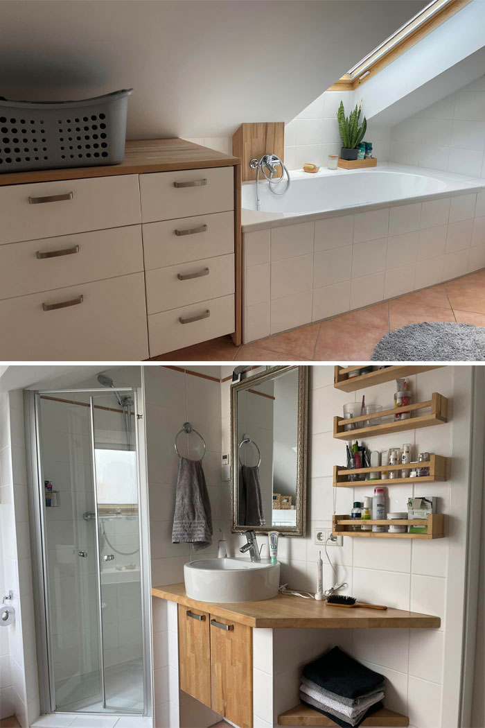 I Love Swimming And After 2 Teenagers Blocking The Family Pool In The Meantime I Got This Bathtub / New Under Roof Bath From My Family. A Previously Unused Space Under The Slant