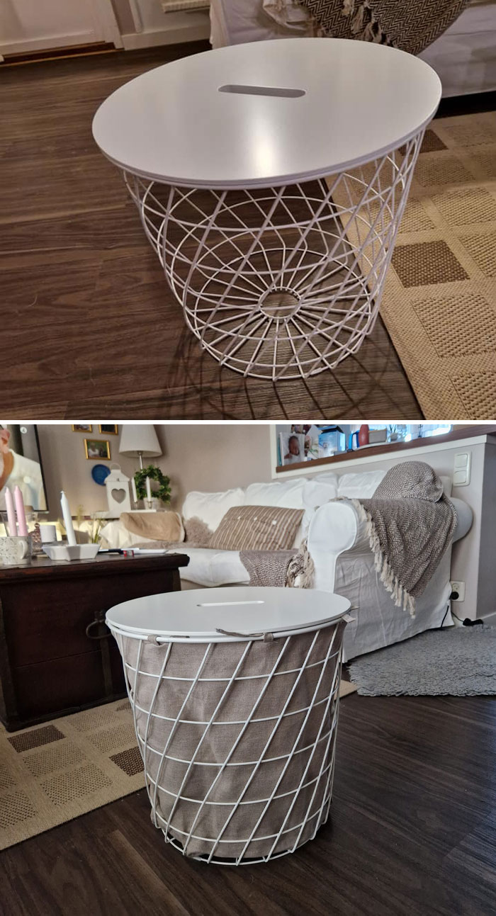 Dressed My Kvistbro On The Inside With A Linen Fabric