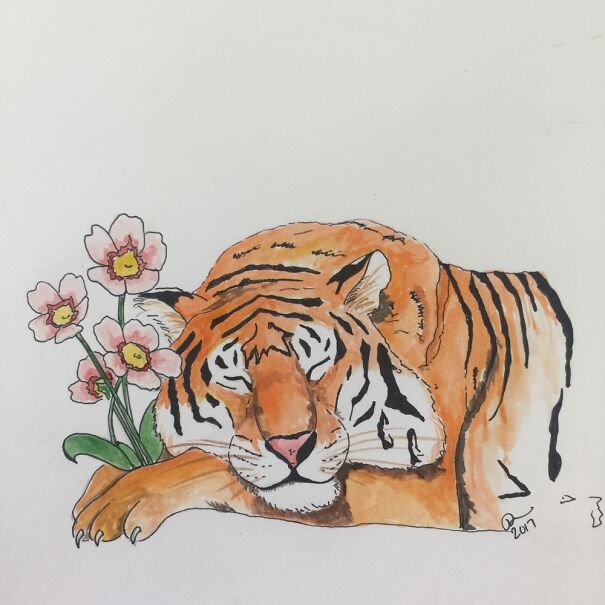 Watercolor Tiger