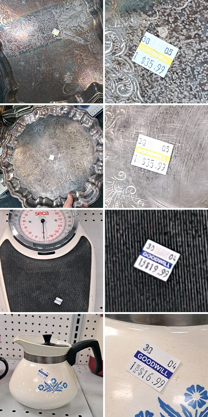 Goodwill Needs To Fire The Person That's Pricing Some Of This Stuff. $35 Each For Tarnished Silver-Plated Trays, $20 For A Scale That Doesn't Even Work, $17 For A Teapot