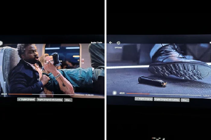 Bullet Train (2022): Firearm Magazine Continuity Error