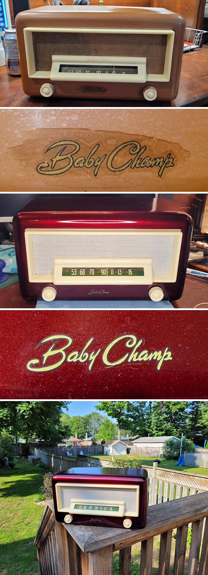 Vintage Radio Restoration. This Is A Canadian Made Northern Electric Baby Champ 5400 Tube Radio I Just Finished Restoring