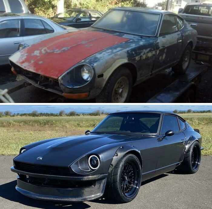 Before And After Of My 8-Year Project (1972 Datsun 240z Restomod)