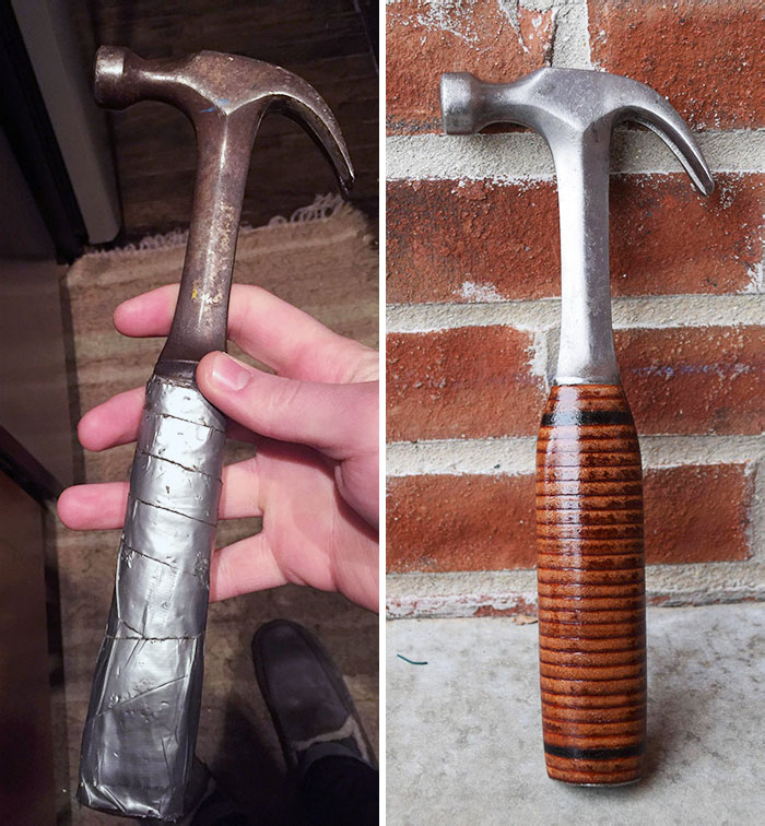 Restored My Dad's 50-Year-Old Hammer As A Christmas Present