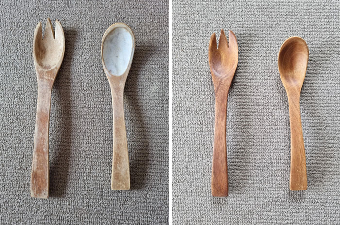 Someone Was Throwing Away These Old Salad Servers, So I Took Them Home And Restored Them