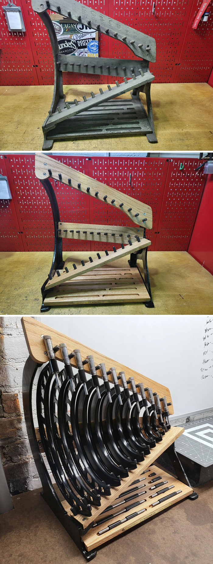 Just Finished Restoring An Antique Micrometer Stand, Thought It Might Appreciated Here