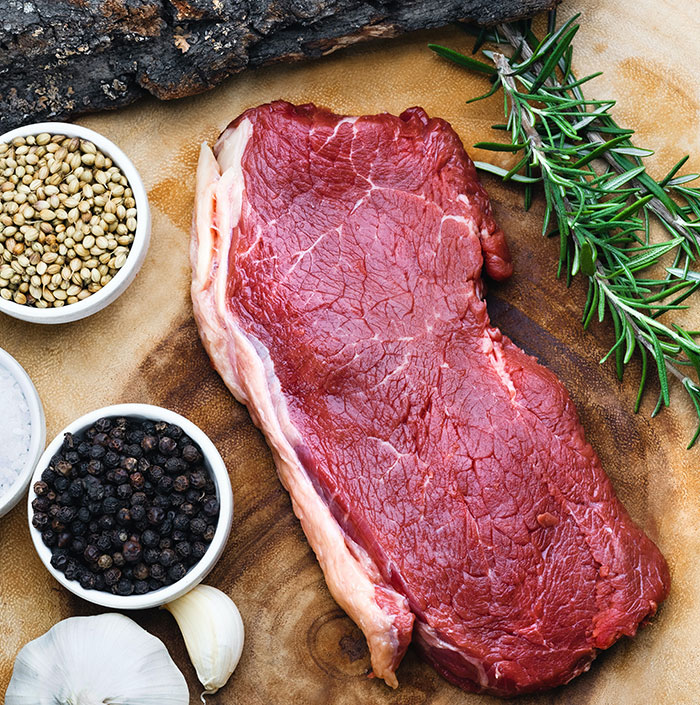 Picture of raw meat with seasonings