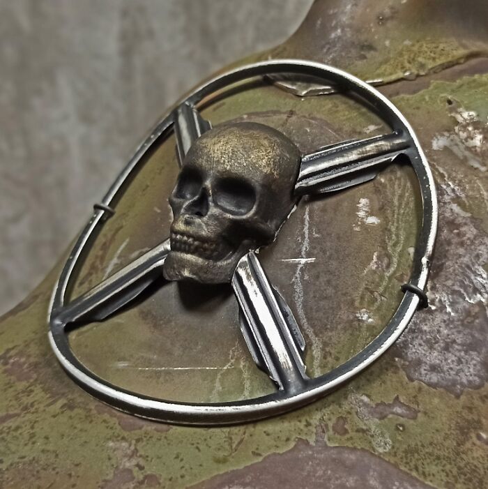 I Upcycled A Vintage Fireman's Helmet By Making It Into A Post Apocalyptic-Looking Mask