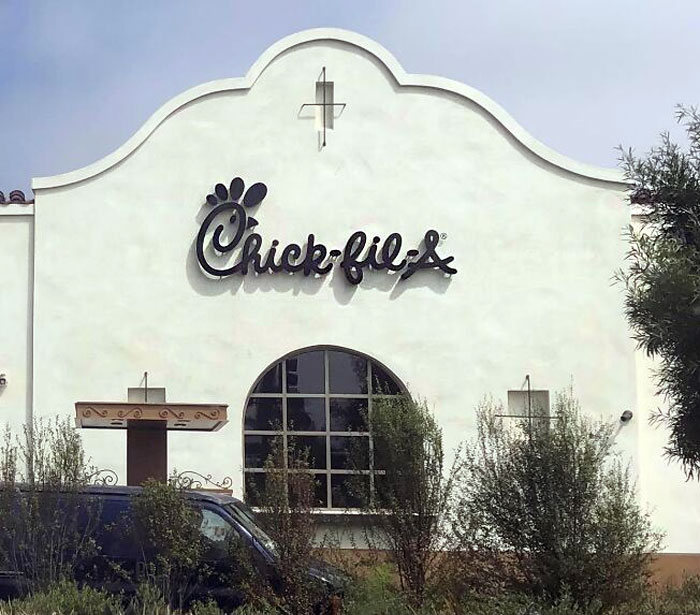 Black Chick-fil-A Sign