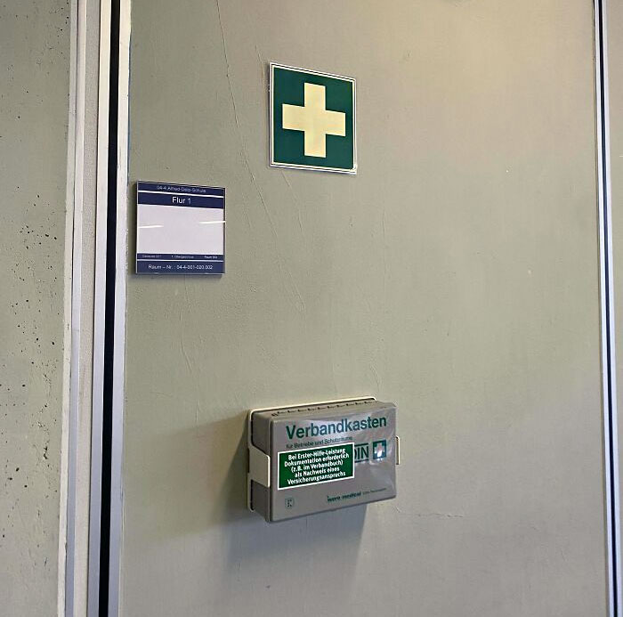 Green Health Cross At Our German School