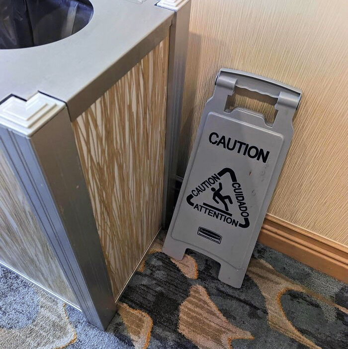 The Ultra Rare Grey Wet Floor Sign