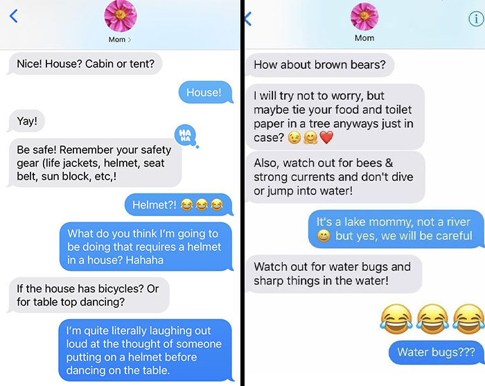 I'm In My 30s, And My Adorable Mom Still Becomes Excessively Concerned For My Safety Every Time I Leave Town