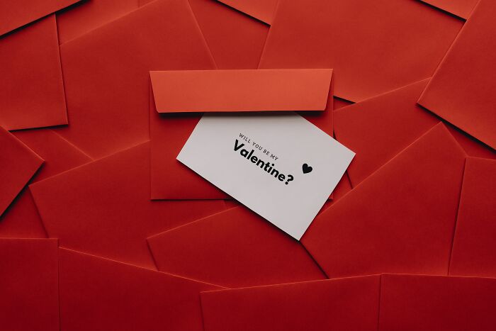 Valentine's Day Card And Red Envelopes 