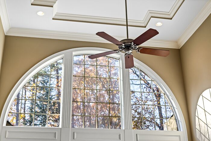 Ceiling Fan In An Open Space House 