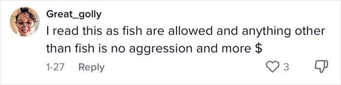 Woman Speechless Over Landlord Charging Her $200 Goldfish Fee And Adding Monthly $15 'Pet Rent' Woman Speechless Over Landlord Charging Her $200 Goldfish Fee And Adding Monthly $15 'Pet Rent'
