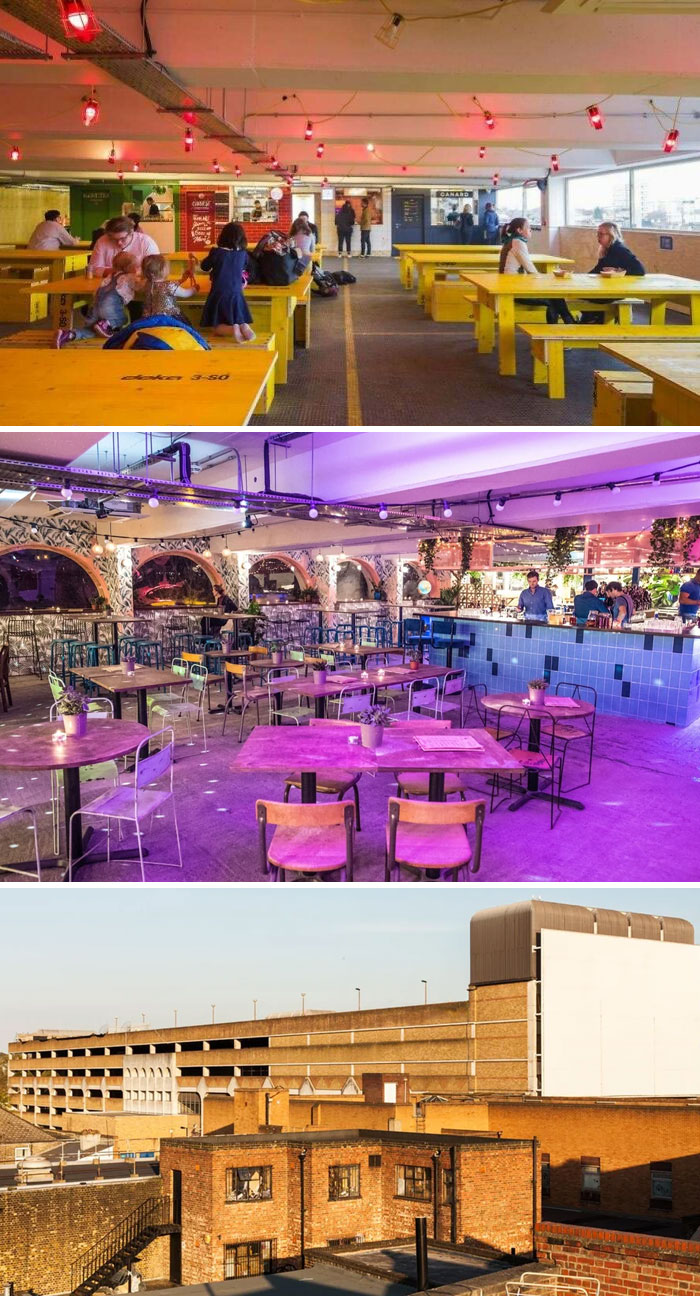 Peckham Levels, A Multistory Car Park In London, England, Converted Into A Food And Entertainment Venue By Carl Turner Architects In 2018