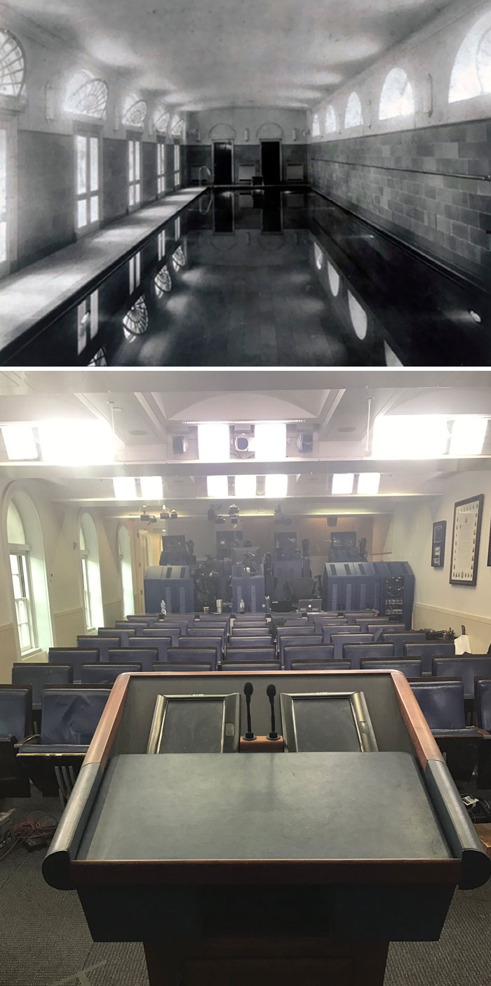 The White House Swimming Pool [1933] To The White House Press Room [2021]