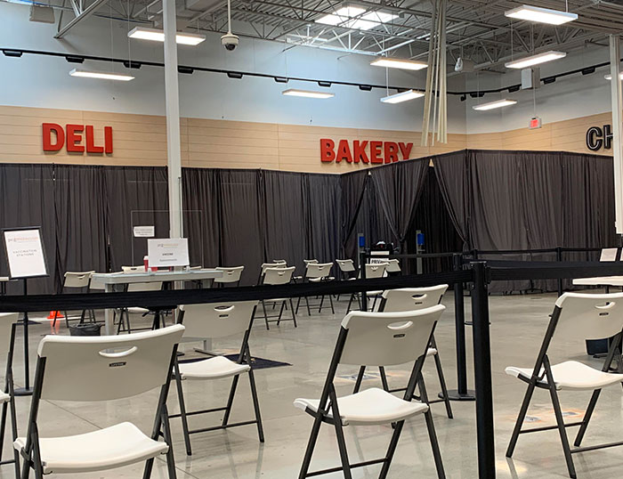 A Local Grocery Store Got Converted Into A Rapid Testing / Vaccination Site
