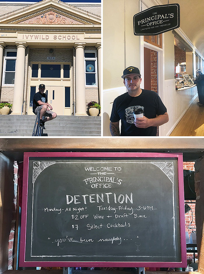 Found This Amazing Spot In Colorado Springs. I Love Old Repurposed Buildings - The Principal's Office Brewery And Cafe. Straight Up Awesome Repurpose Of A 100-Year-Old School