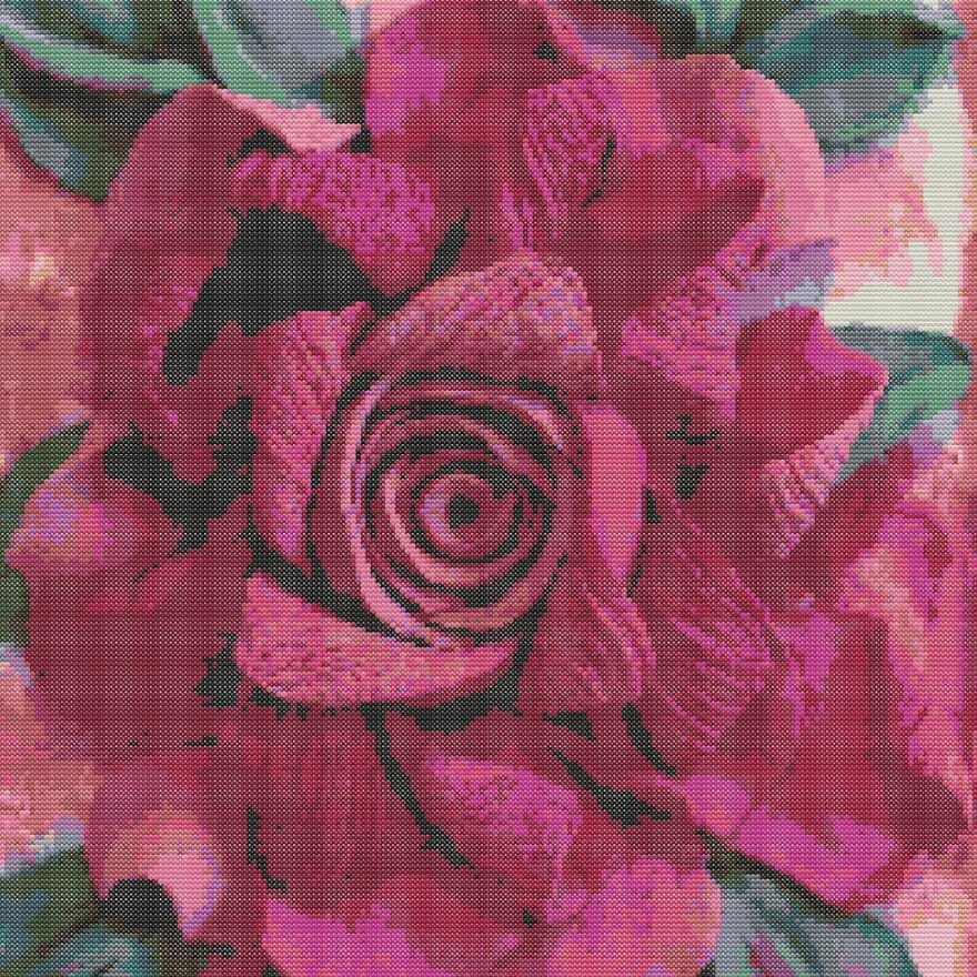 I Create Paintings From Decorative Plaster, And Cross-Stitch Patterns From Them. I Share The Result.