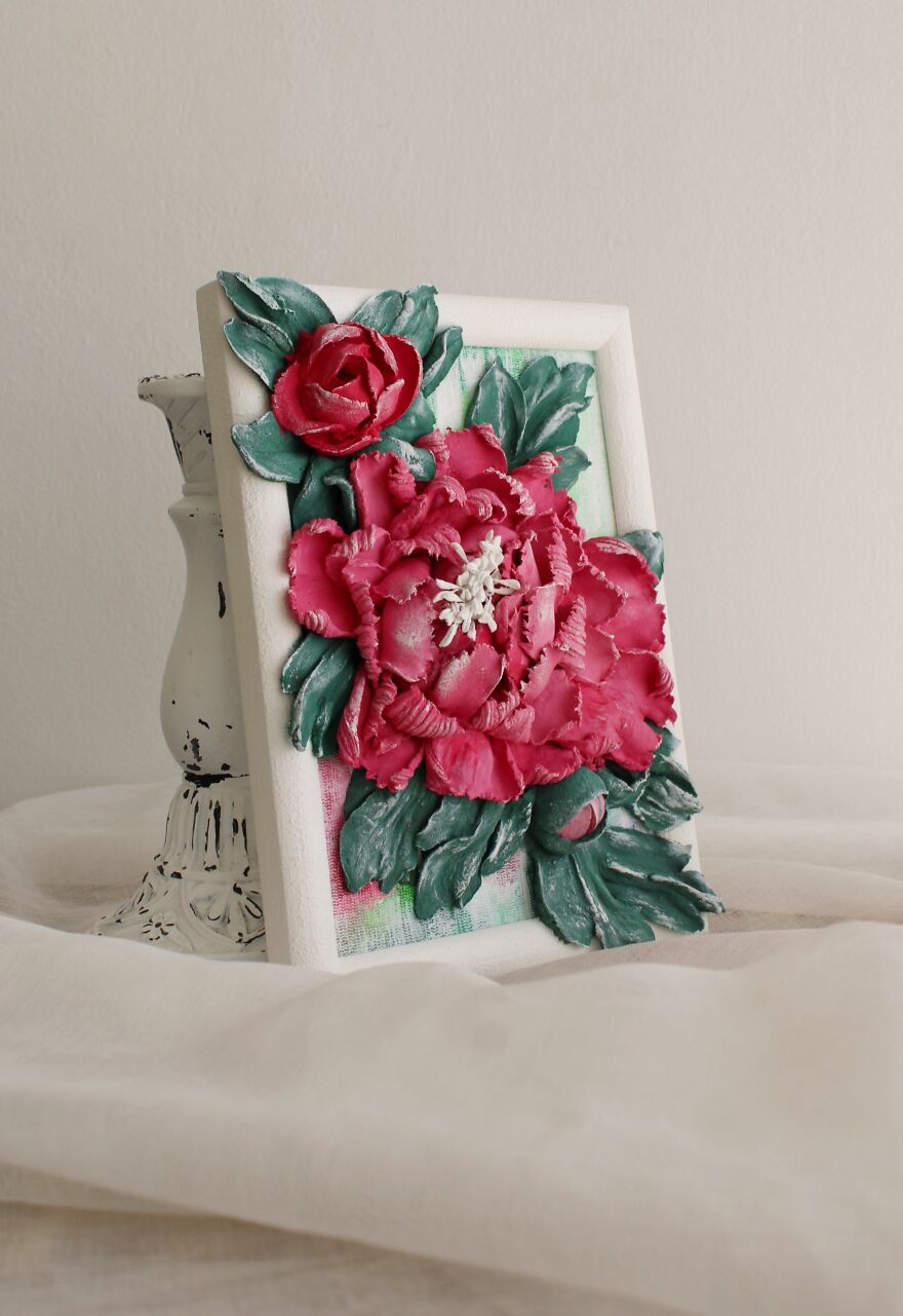 I Create Paintings From Decorative Plaster, And Cross-Stitch Patterns From Them. I Share The Result.